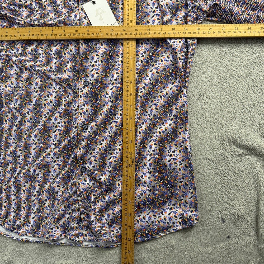 Robert Graham Tiburon Mens Small Classic Fit Paisley Striped Button Down‎ Shirt - Picture 7 of 11